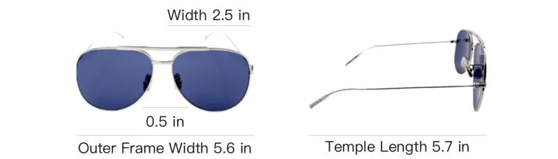 GIVENCHY Metal Aviator Sunglasses Men's Silver-3