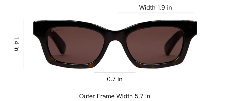 GUCCI Acetate Irregular Shape Sunglasses Unisex Black-1