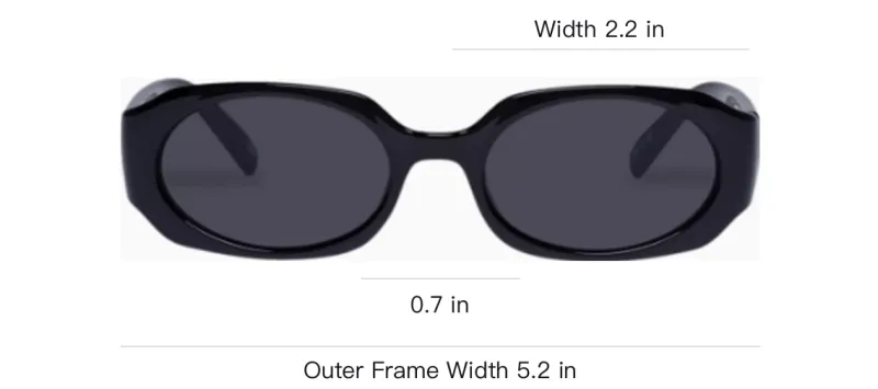 Le Specs Polycarbonate Oval Sunglasses Women's Black-3
