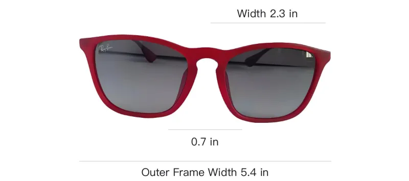 RayBan Rectangular Sunglasses Unisex Red-3