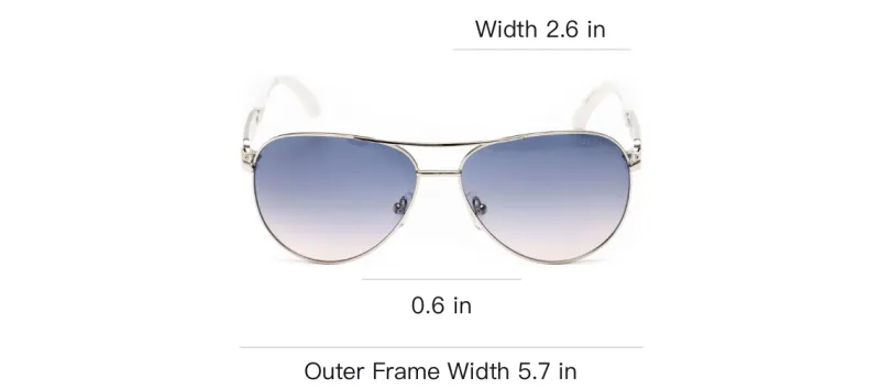 GUESS Metal Aviator Sunglasses Unisex Gold-2