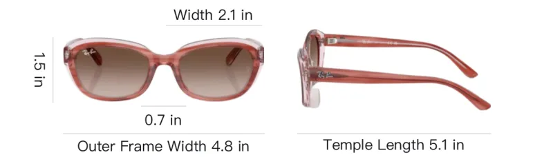 RayBan Plate Frame Round Sunglasses Kids' Red-3