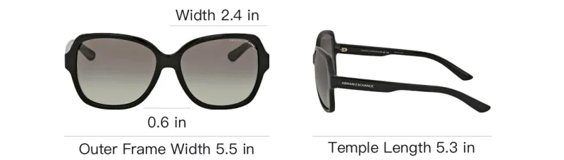 ARMANI EXCHANGEAE Plastic Butterfly Sunglasses Women's Black-3
