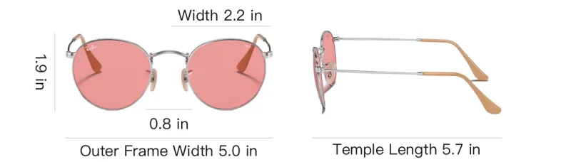 RayBan Metal Round Sunglasses Unisex Silver-3