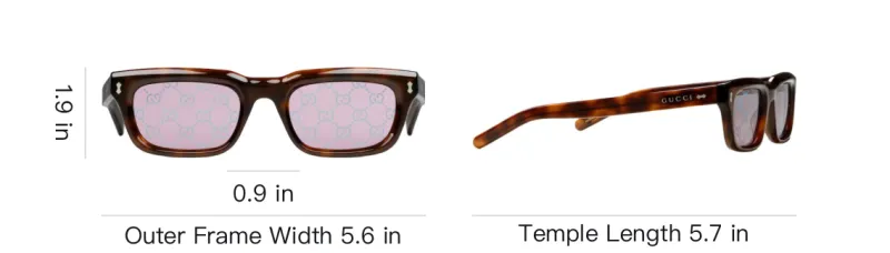 GUCCI Acetate Irregular Shape Sunglasses Men's Tortoiseshell-2