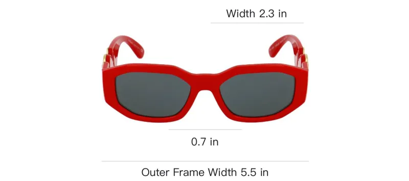 VERSACE Rectangular Frame Sunglasses-2