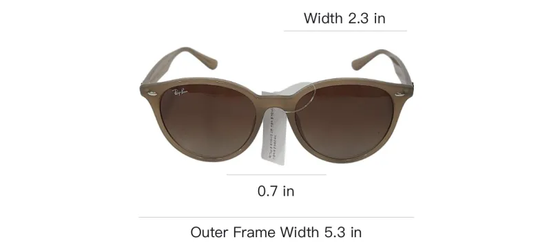 RayBan Acetate Oval Sunglasses Men's Brown-3