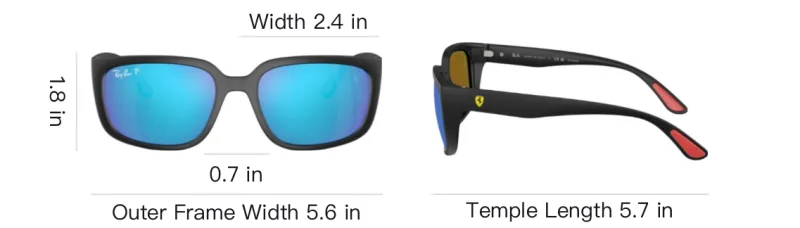 RayBan Peek Square Sunglasses Unisex Matte Black-3