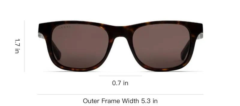 GUCCI Acetate Metal Square Sunglasses Men's Tortoiseshell-3