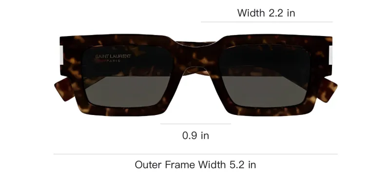 SAINT LAURENT Rectangular Frame Sunglasses-2