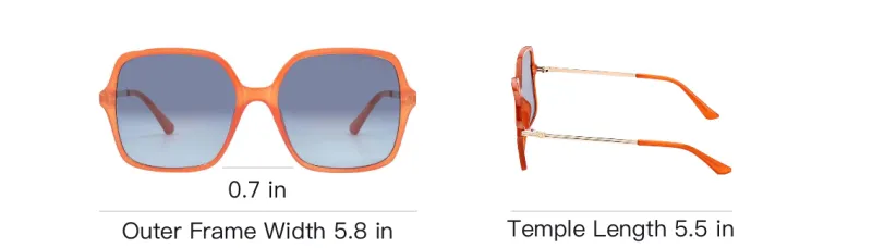 GUESS Irregular Shape Sunglasses Women's Orange-3