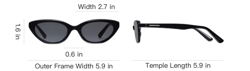 MUJOSH Plate Frame Cat Eye Sunglasses Unisex Multicolor-3