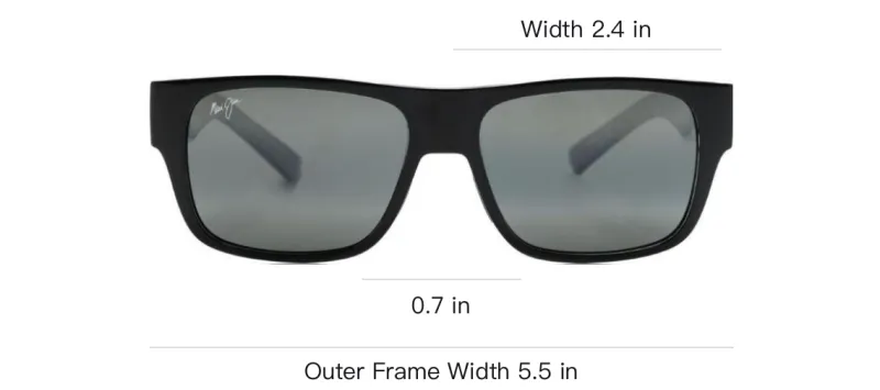 Maui Jim Keahi Rectangular Frame Polarized Sunglasses-3
