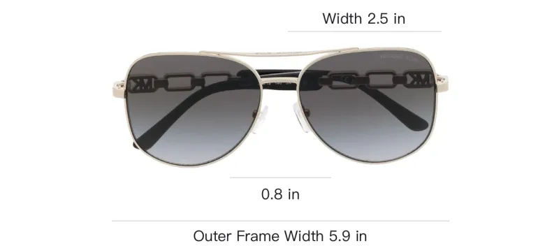 MICHAEL KORS Metal Aviator Sunglasses Women's Gold-2