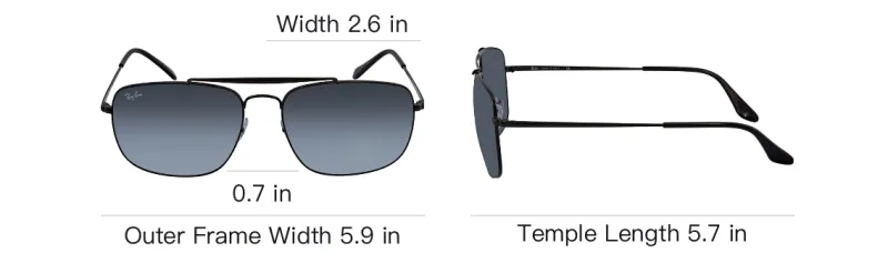 RayBan Rectangular Sunglasses Unisex Black-3