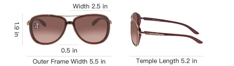 Oakley Metal Aviator Sunglasses Unisex Rose Gold-3