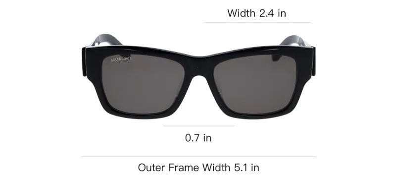 Balenciaga Acetate Irregular Shape Sunglasses Women's Black-4