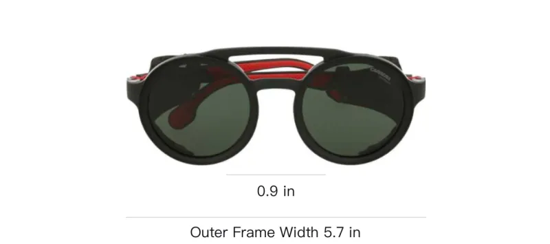 CARRERA Plastic Aviator Sunglasses Unisex Black-5
