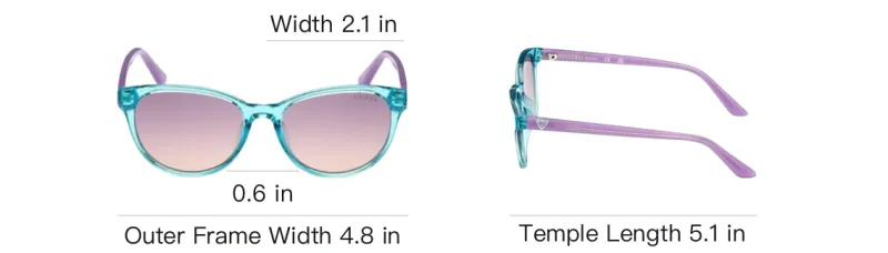 GUESS Cat Eye Sunglasses Women's Pink-3
