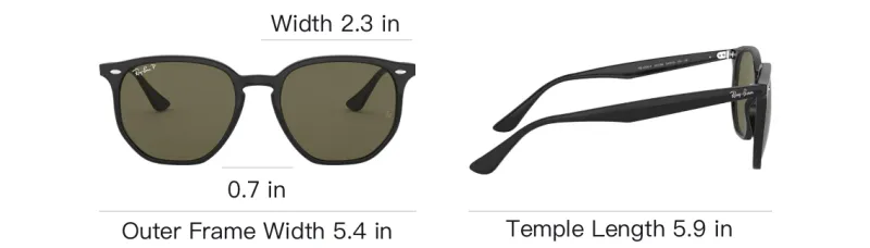 RayBan RB4306 Hexagonal Frame Polarised Sunglasses-3