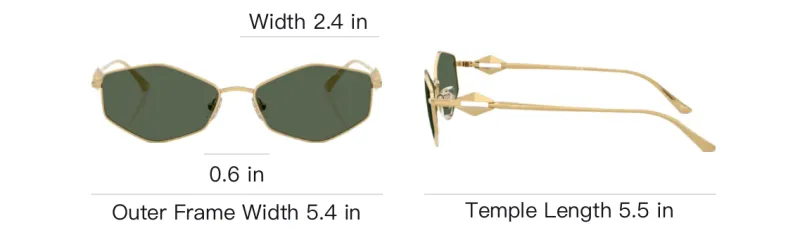 Jimmy Choo Metal Irregular Shape Sunglasses Unisex Gold-3