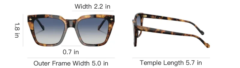 VOGUE Plastic Square Sunglasses Men's Brown-3