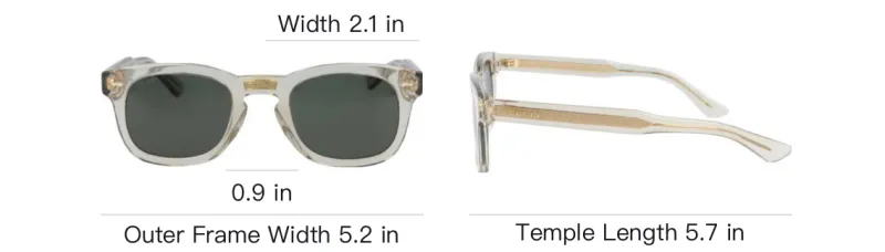 GUCCI Acetate Rectangular Sunglasses Unisex Brown-3