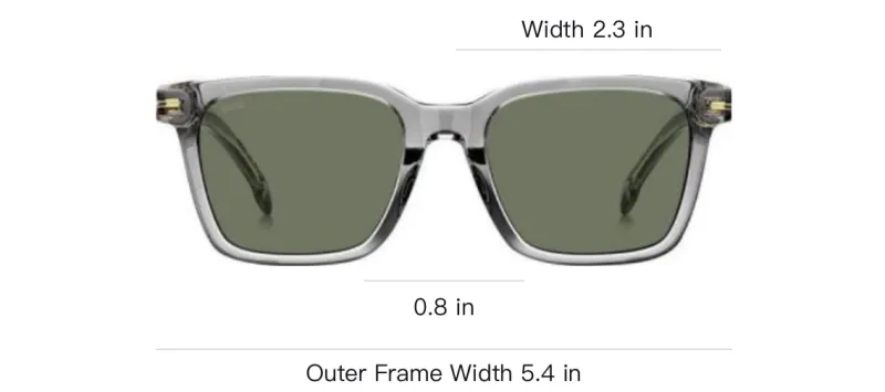 HUGO BOSS Plastic Irregular Shape Sunglasses Men's Gray-3