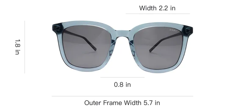 DKNY Square Sunglasses Unisex Blue-2