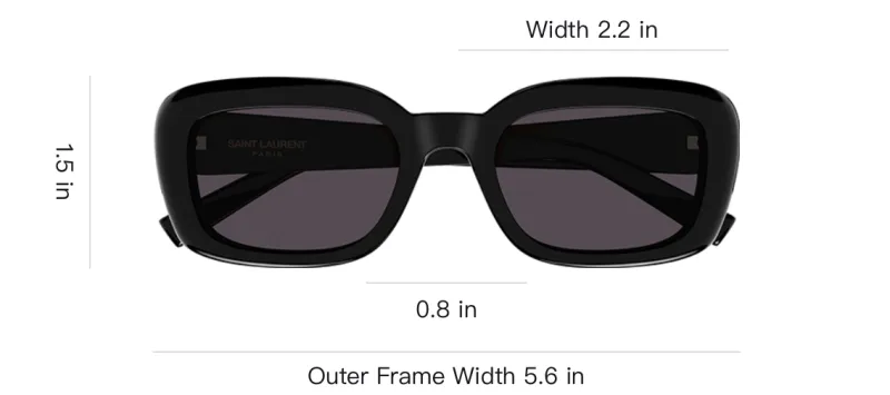 SAINT LAURENT Rectangle Frame Sunglasses-3