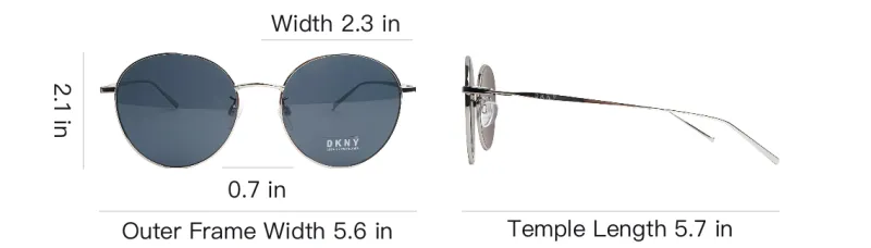 DKNY Round Sunglasses Unisex Silver-3