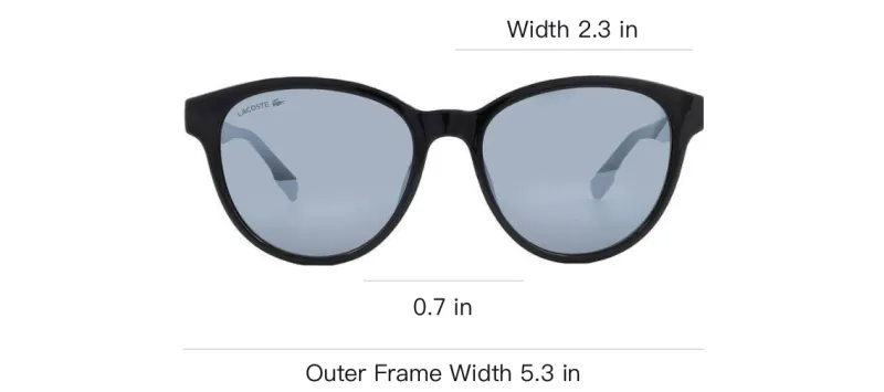 LACOSTE Irregular Shape Sunglasses Women's Black-5