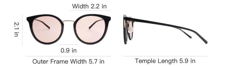 DKNY Round Sunglasses Unisex Black-3