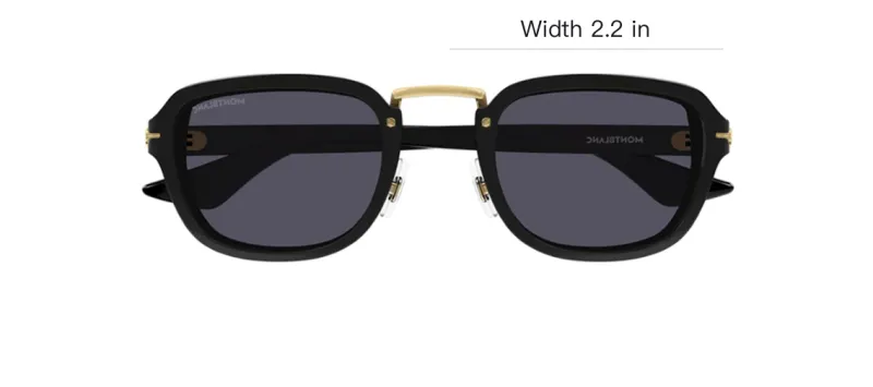 MONTBLANC Plastic Irregular Shape Sunglasses Unisex Black-2