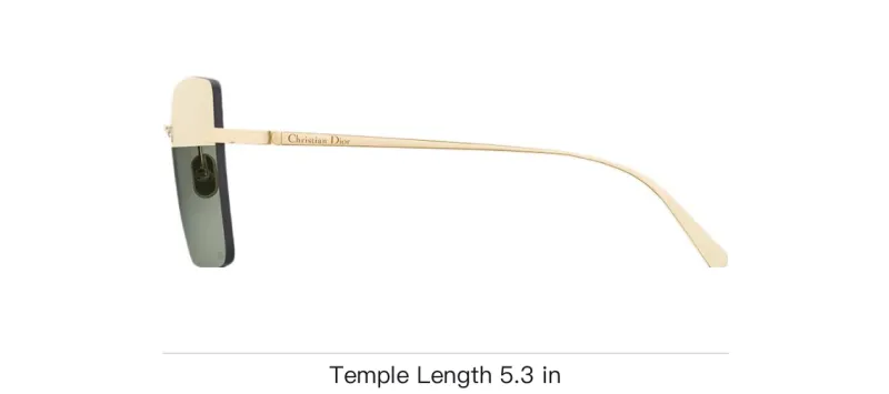 DIOR Metal Irregular Shape Sunglasses Women's Gold-3