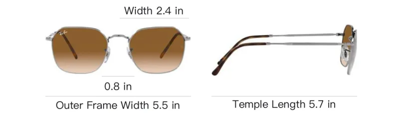 RayBan Jim Square Frame Sunglasses-4