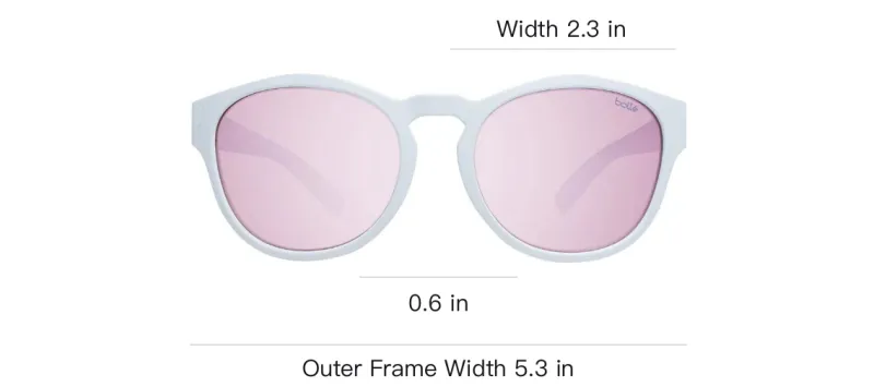 BOLLE Plastic Round Sunglasses Women's White-3