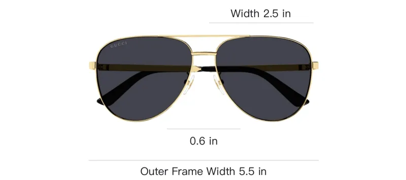 GUCCI Pilot-frame Sunglasses-5