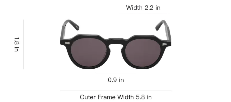 PUBLIC BEACON Acetate Oval Sunglasses Unisex Black-4