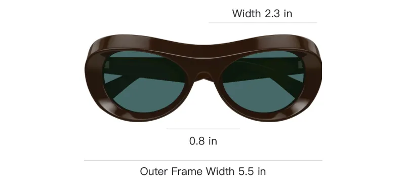 Bottega Veneta Oval Frame Sunglasses-2