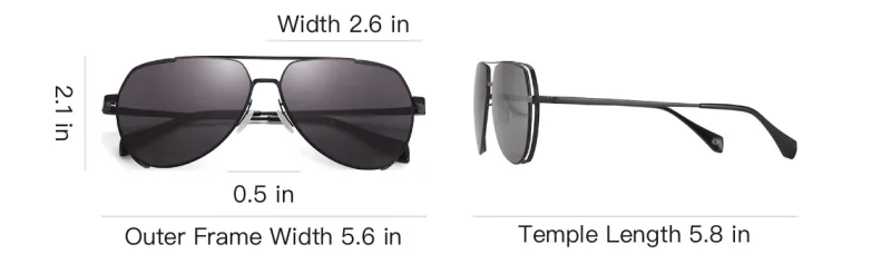 ZIPPO Aviator Sun Protection Sunglasses Unisex BK-Matte Black/GY-Antique Copper Gray-4