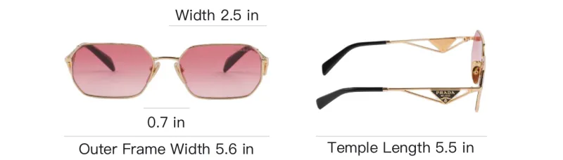 PRADA Triangle logo Rectangle frame Sunglasses-3