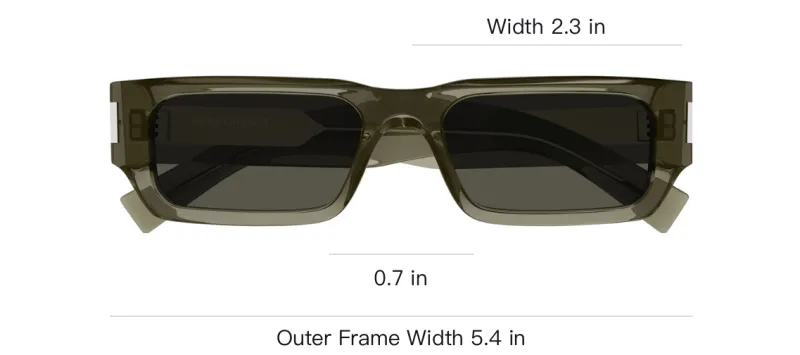 SAINT LAURENT Rectangular Frame Sunglasses-5