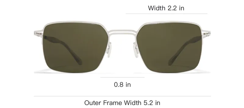 MYKITA Metal Irregular Shape Sunglasses Men's Silver-2