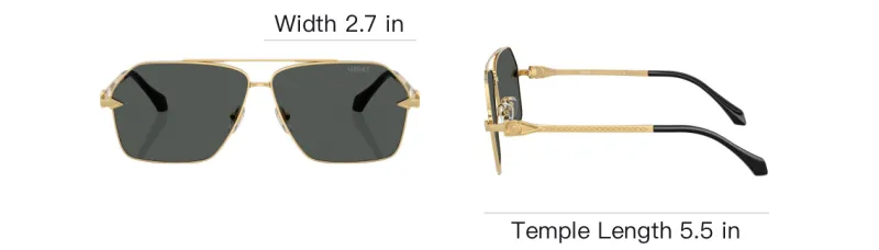 VERSACE Pilot frame Sunglasses-3