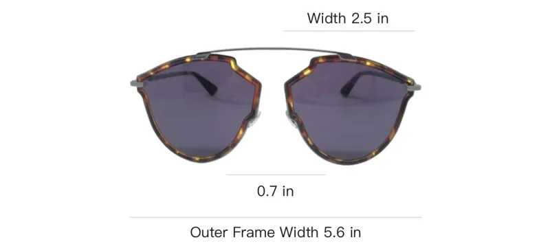 DIOR Metal Irregular Shape Sunglasses Women's Tortoiseshell-4