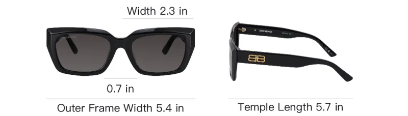 Balenciaga Rectangle Frame Sunglasses-5