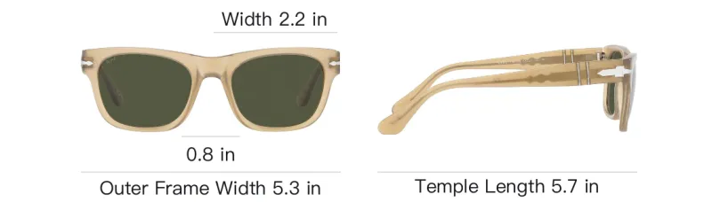 PERSOL Square Frame Sunglasses-3