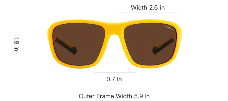 Polaroid Polycarbonate Square Sunglasses Unisex Yellow-1