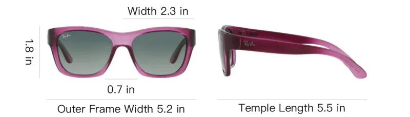 RayBan Nylon Square Sunglasses Men's Purple-6